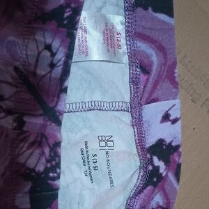 No Boundaries Purple and Black Floral Print Leggings